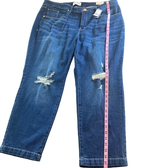 Lane Bryant Women’s Distressed Jeans NWT Size 20 Mid Rise Slim Straight Ankle - Picture 11 of 14